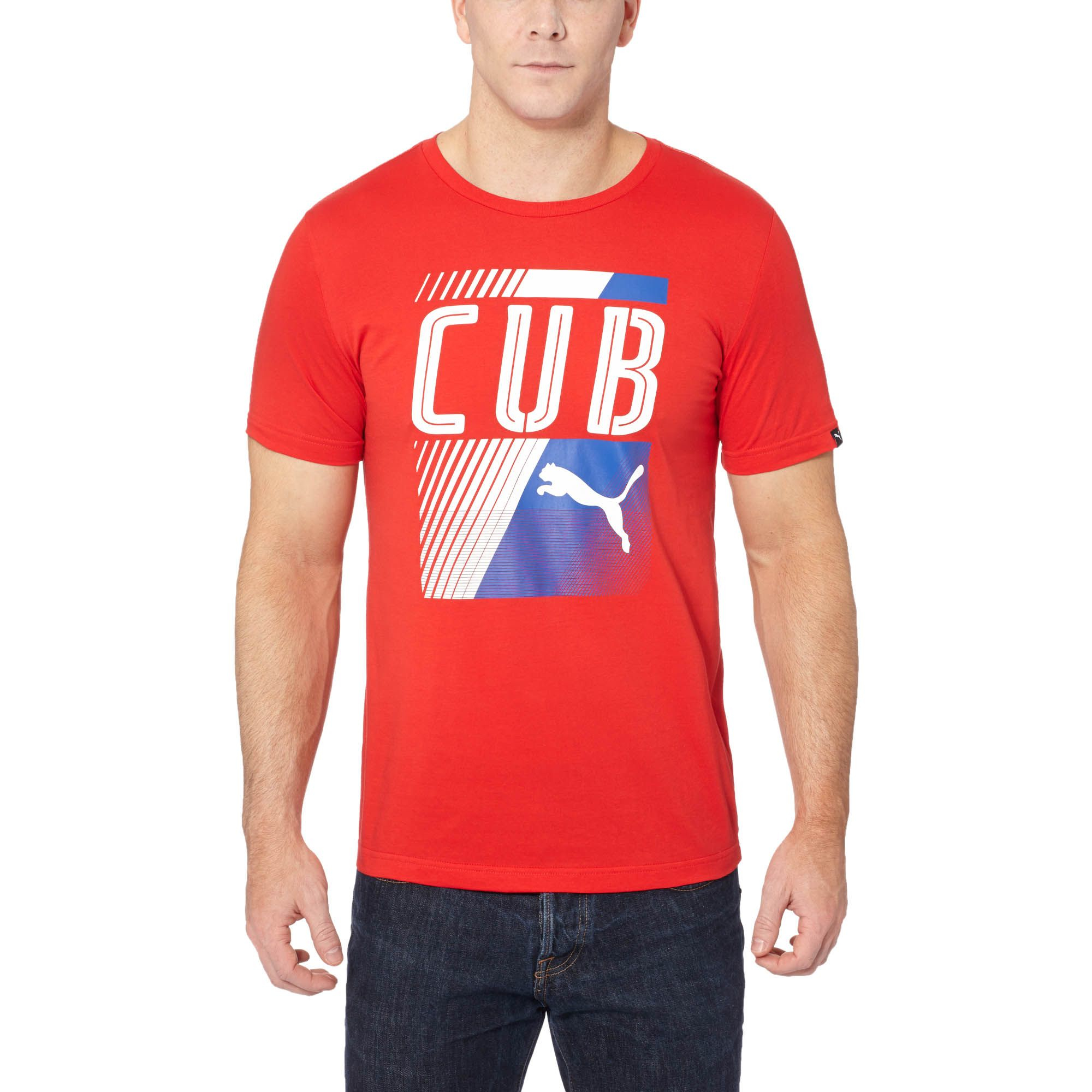 PUMA Cotton Cuba Fan T-shirt in Red for Men - Lyst